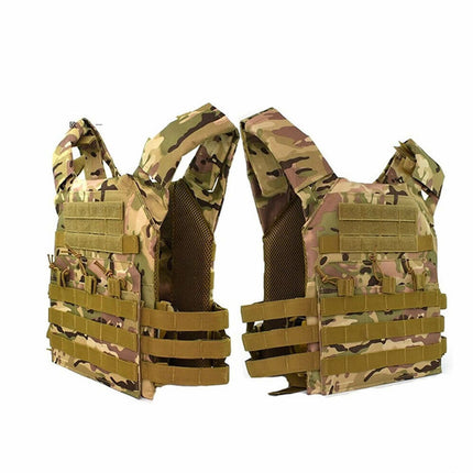 Military Tactical Vest JPC Airsoft Molle Combat Plate Carrier Paintball Hunting Cp Camo