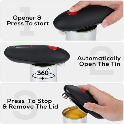 One Touch Automatic Can Opener Electric Jar Lid Opener Home upgraded version