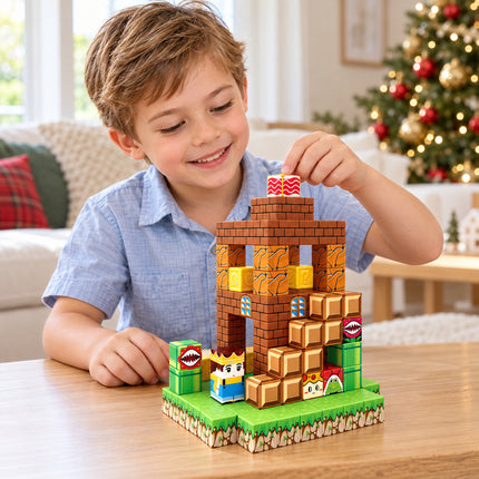 108 Pcs Building Blocks Castle Adventure 3D Cube Construction Toy Christmas Gift