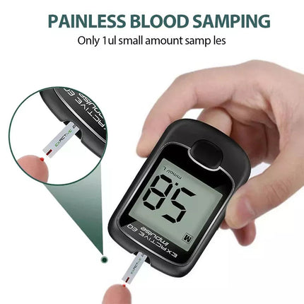 Blood Glucose Monitor Diabetes Testing Kit Blood Sugar Tester With 50 Test Strip