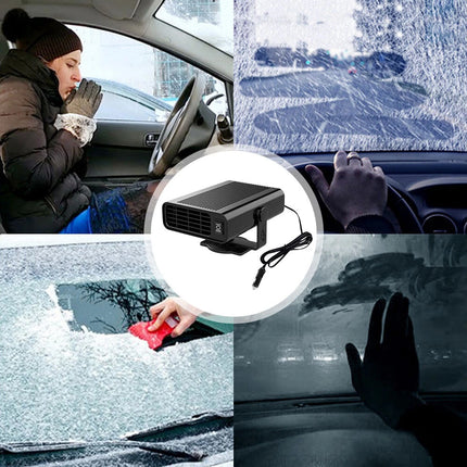 Portable Electric Car Heater 12V Heating Fan Defogger Defroster Demister