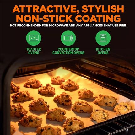 2Pack Stainless Steel Baking Tray Set Non-Stick Sheet Oven Bakeware Plate BBQ 40*30*2.5cm