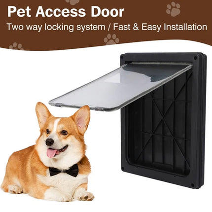 Extra Large Size 2 Way Lockable Pet Dog Cat Safe Security Brushy Flap Door