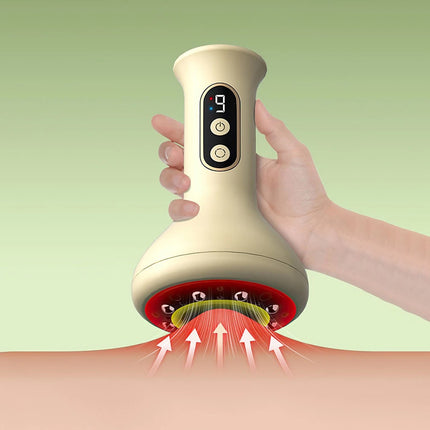 USB Rechargeable Handheld Abdominal Massager with Adjustable Guasha Cupping