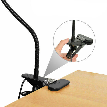 Clip On Desk Lamp Table Light Bedside Night Reading Led Eye Care USB Dimmable