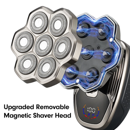 Electric Head Shaver for Bald Men 9D Razor Wet/Dry Beard Hair Trimmer Travel