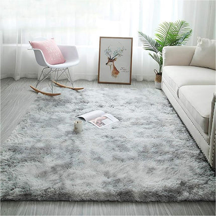 Light Grey 160cm x 230cm Soft Plush Floor Carpet Rug Mat Living Room Bedroom