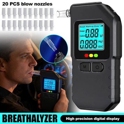 Breathalyzer Alcohol Tester Breath Test LCD Display Analyzer Tester Breathalyzer