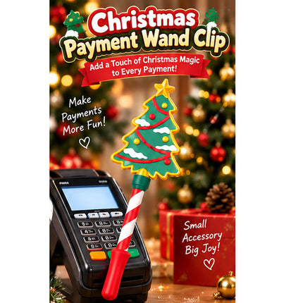 3D Christmas Tree Printed Wand Tap to Pay Christmas Magic Wand Contactless Payment Card Holder
