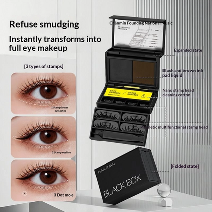 3PCS 3 In 1 Eyeliner and Lower Lash Stamp Kit,2026 New Portable Winged Eyeliner Stamp