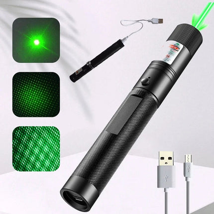 990Miles Rechargeable Green Laser Pointer Pen Astronomy Lazer Star Visible Beam