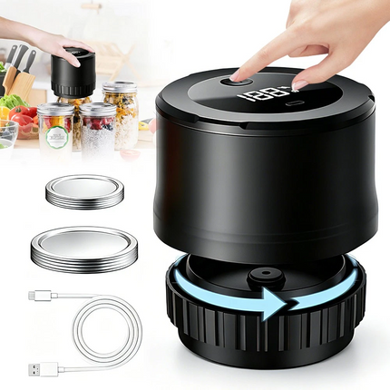 Electric Mason Jar Vacuum Sealer Kit For Wide Mouth And Regular Mouth Mason Jars