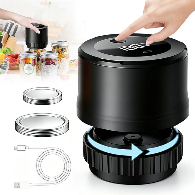 Electric Mason Jar Vacuum Sealer Kit For Wide Mouth And Regular Mouth Mason Jars