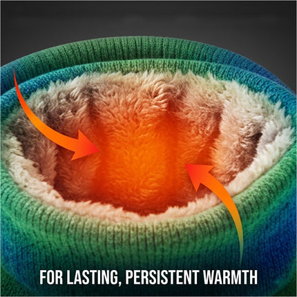 For Women Men Neck Warmer Tube Winter Knitted Scarf Thermal Warm Thicken Chunky Grey