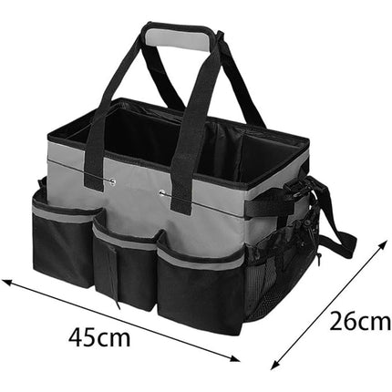 Wearable Cleaning Caddy, Cleaning Caddy Supplies Organizer with Handle Work Grey