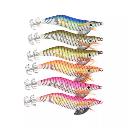 6 Squid Jigs  Lure 3.0 Egi Glow Tall  Tackle Calamari Squid Jig Fishing Lures