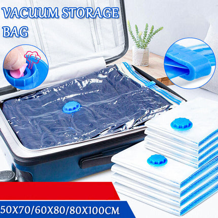 6X Vacuum Storage Bags Clothes Sealer Bags Space Saver Storage Seal Compressing Large (60 x 80cm)