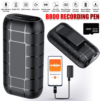 500 hrs HD recording Mini voice activated recorder listening device 64 GB record
