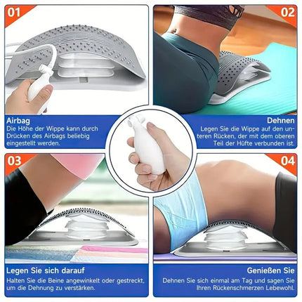 Back Support Stretcher Extender Posture Massager Chiro Lumbar Pain Relief