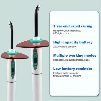 Rechargeable LED UV Dental Curing Light Cure Lamp Wireless Curing Machine Tool