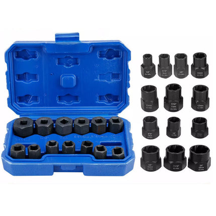13-Piece Impact Bolt & Nut Remover Set Nut Extractor Socket Bolt Remover Tool