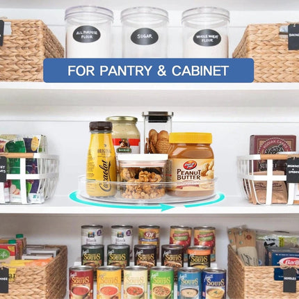 Round Rotating Storage Trays 2PCS Kitchen Pantry Turntable Rack for Cosmetics