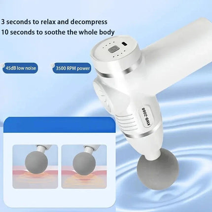 Handheld Massage Gun With 12 Heads 8 Speeds Muscle Relaxation Therapy Tool