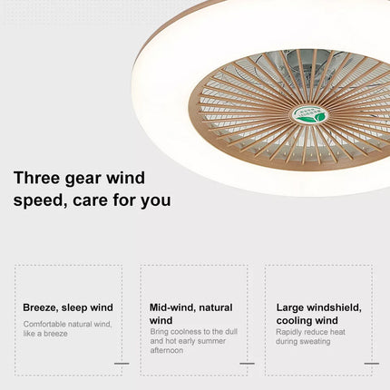 72W LED Ceiling Fan Dimmable Light Adjustable Wind Speed With Smart APP Remote