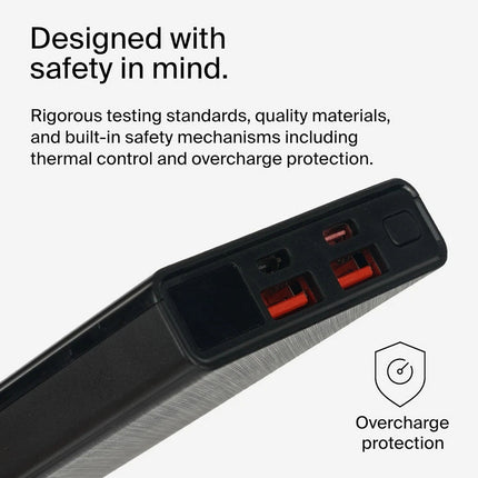 10000mAh Portable Power Bank 66W Fast Charge With LED Display And Dual USB Ports