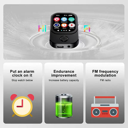 MP3 Player Touch Screen Bluetooth Music Speaker FM Radio Voice Recording W/ Cam