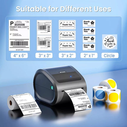 Bluetooth Label Printer Maker 4X6 Thermal Shipping Address Barcode 150mm*100mm