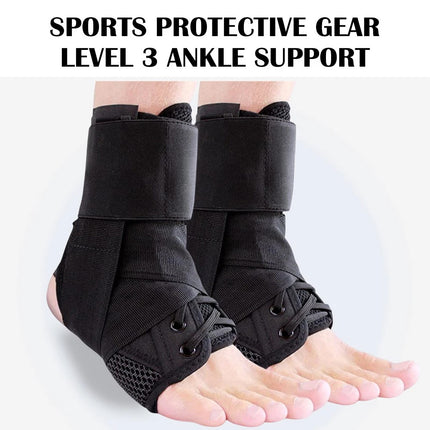 Ankle Brace Support Compression Sleeve Plantar Stabilizer Pain Relief Foot Wrap (M)