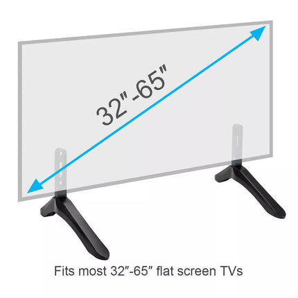 2PCS TV Stand Bracket Adjustable Stable Table Holder For 32-65" LCD Television