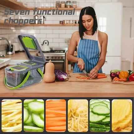 22 in 1 Vegetable Fruit Chopper Cutter Food Onion Veggie Dicer Slicer Kitchen