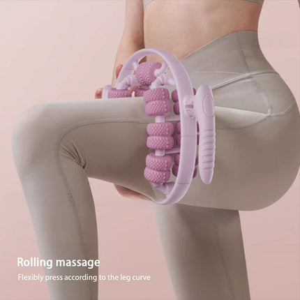 26 Wheel Annular Massage Tool Leg Deep Fascia Massager Anti-cellulite (Pink)