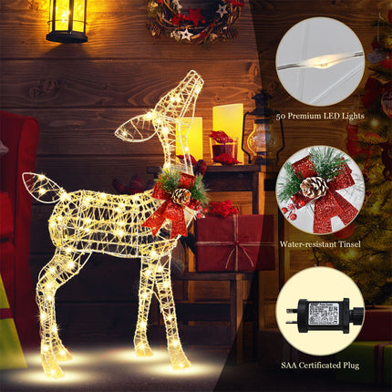 Christmas Decoration Outdoor LED Lights Reindeer Xmas Decor Indoor Ornament