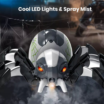 Remote Control Spider Robot RC Toy with Spray and Lights for Kids Gift