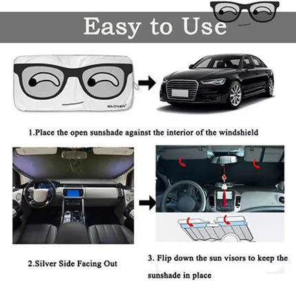 Car Windscreen Sun Shade Folding Windshield Sunshade Front Window Visor Eyes Big