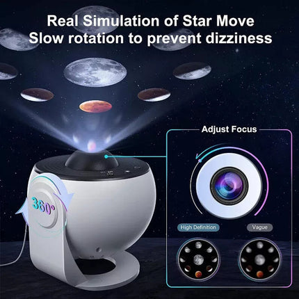 13in1 Planetarium Galaxy Starry Sky Projector LED Night Light Rotating Star Lamp