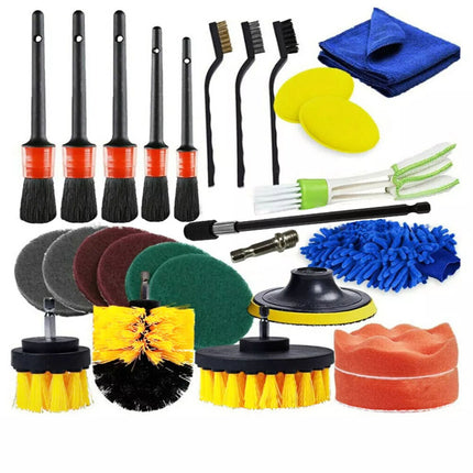 26PCS Drill Brush Attachments Car Detailing Brush Kit for Auto Exterior Interior