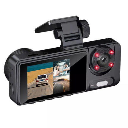 1080P Car Dash Camera DVR Video Recorder Front/Inside/Rear Three Cam G-sensor