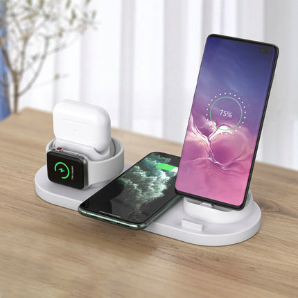 3 in 1 Fast Wireless Charger Foldable Station iPhone Apple Watch AirPods White