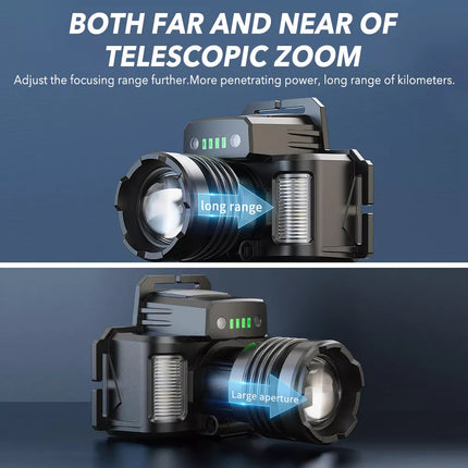 LED Headlamp Camping Rechargeable Headlight Head Torch Fishing Light