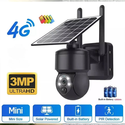 4G Network Wireless HD 1080P Pan Tilt Solar Panel Outdoor Security Camera LTE