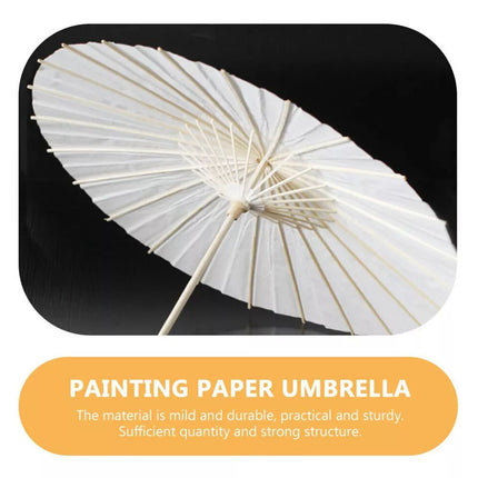 40CM DIY Paper Umbrella Parasol Japanese Wedding Party Gifts Crafts Decor White