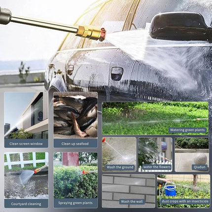 Portable Cordless Electric High Pressure Water Spray Gun Car Washer Cleaner Tool