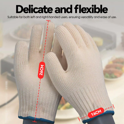 Cotton BBQ Oven Gloves Extreme Heat Resistant Baking Pot Holder Cooking Mitts