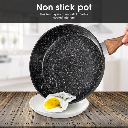 28cm PFOA Free Non-Stick Saute Pan with Lid for Kitchen cooking