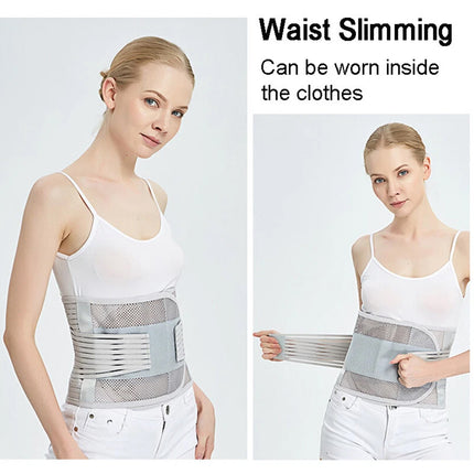 Therapy Lumbar Lower Back Brace Support Belt Sciatica Pain Relief Posture Unisex L