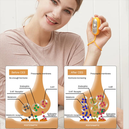 Sleep Instrument Handheld Massage Focus Attention Relaxation Deep Sleep Device (Orange)